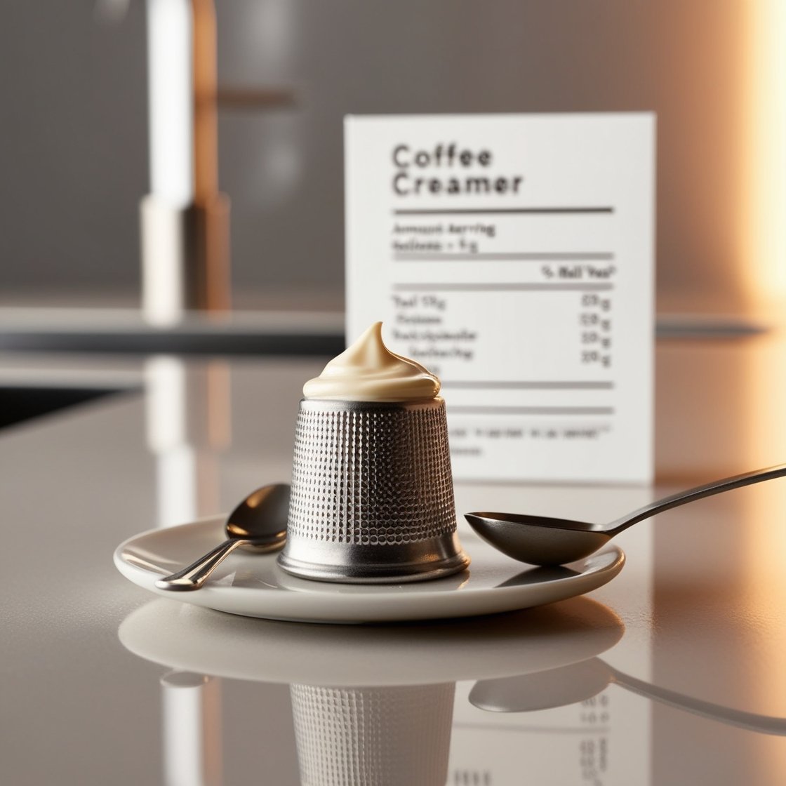 calories in a thimble of coffee creamer
