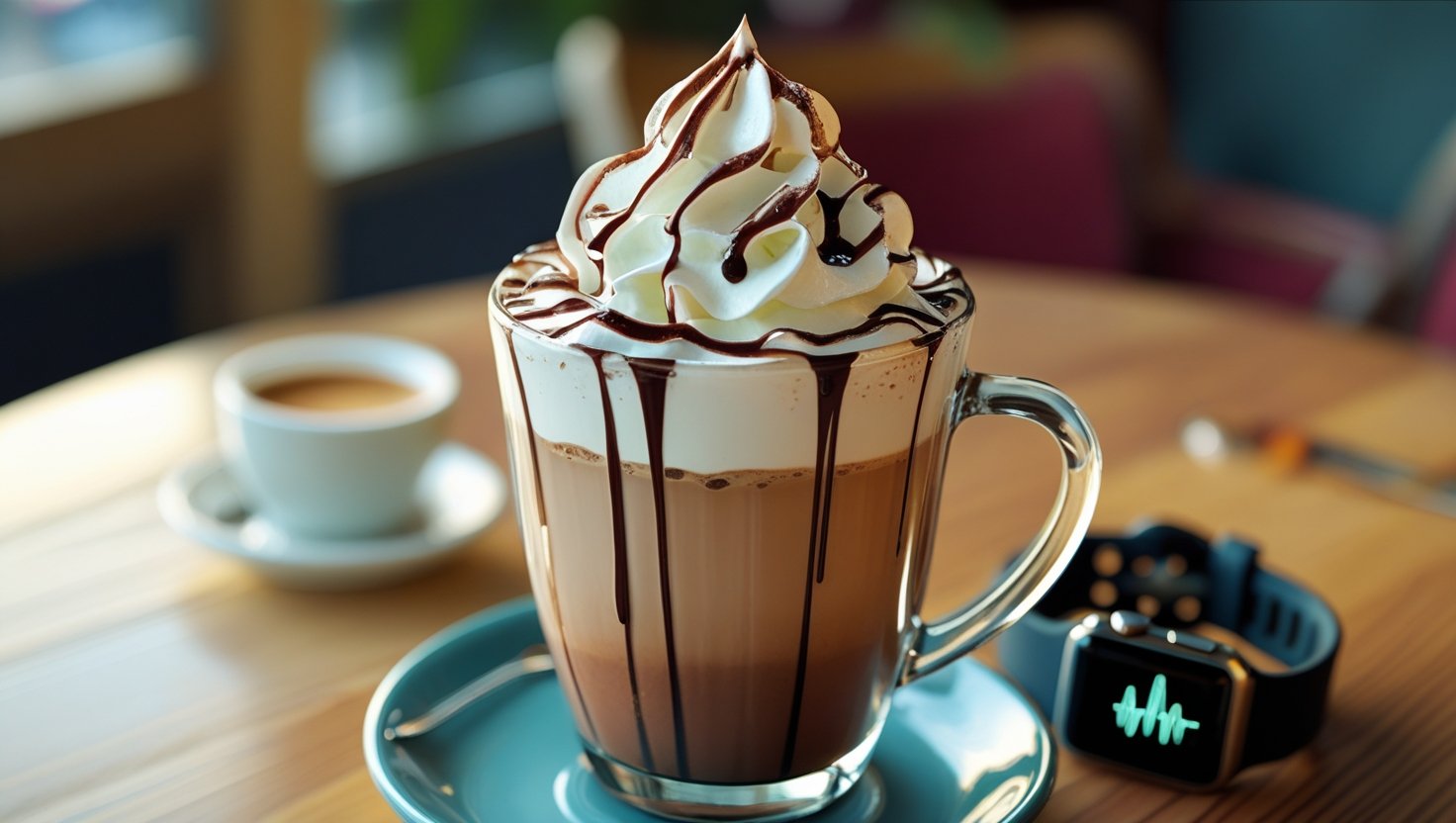 how much caffeine is in one serving mocha