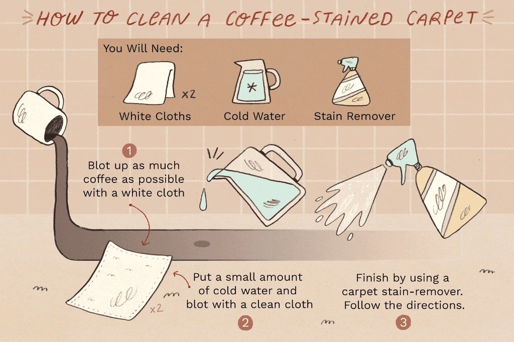 how to get coffee stains out of carpet