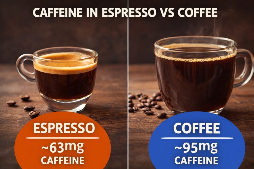 Caffeine in Espresso vs Coffee