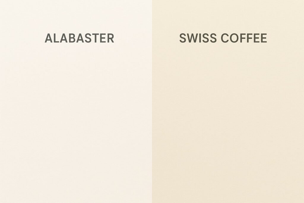 Alabaster vs Swiss Coffee: Which Creamy White Paint Is Best? alabaster vs swiss coffee
