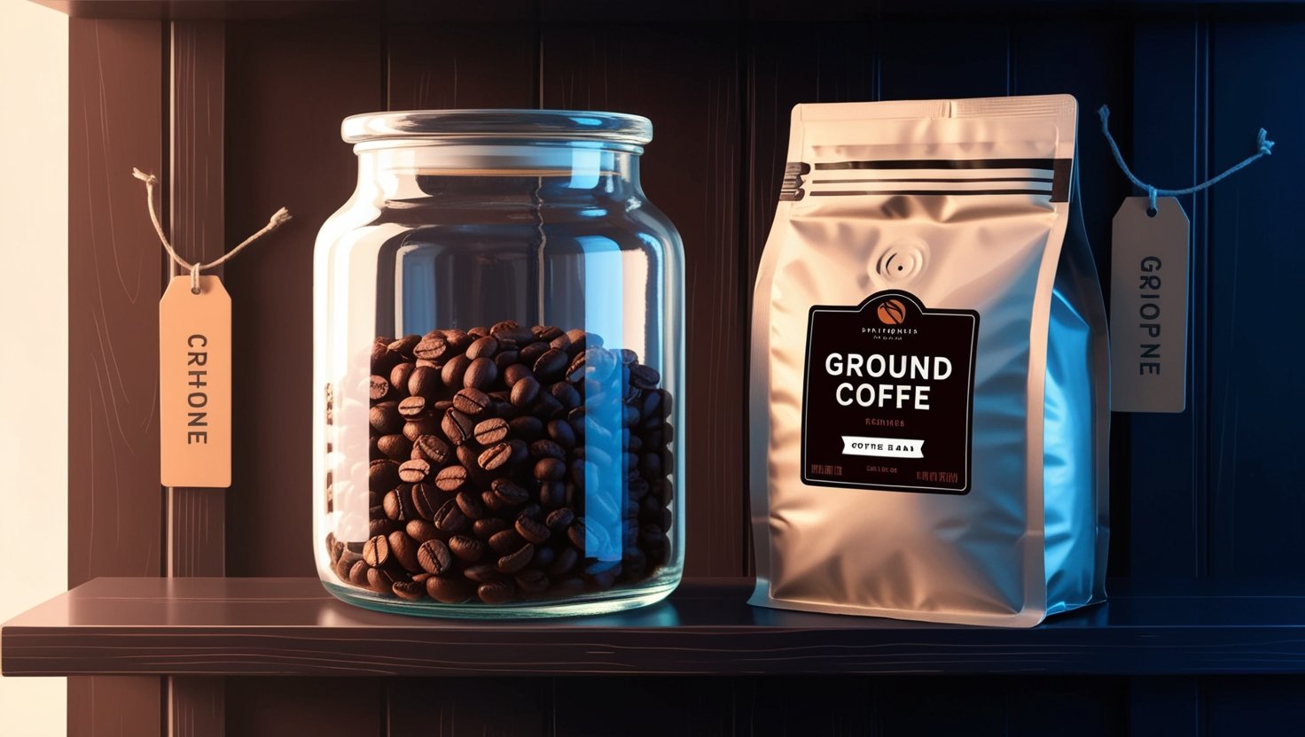 whole bean coffee vs ground coffee